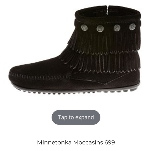 Minnetonka Moccasins - 699 - Women's Double Fringe Boot - Side Zip - Size:8 - Picture 2 of 4
